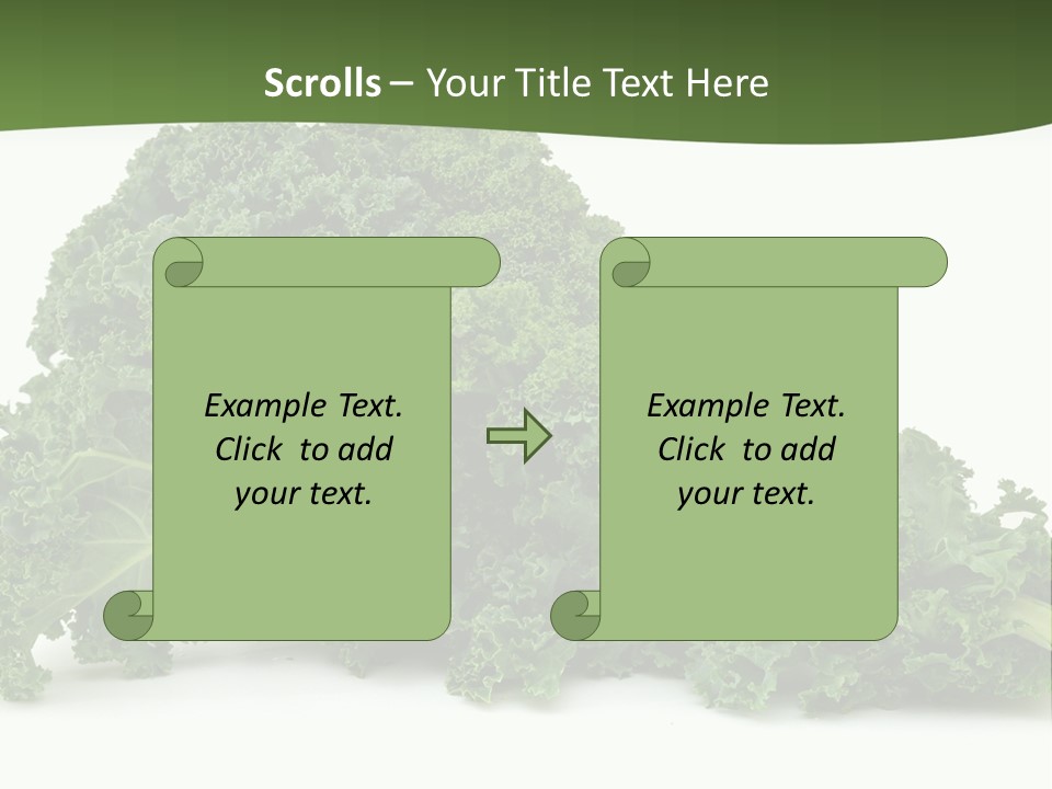 A Pile Of Green Leafy Vegetables On A White Background PowerPoint Template