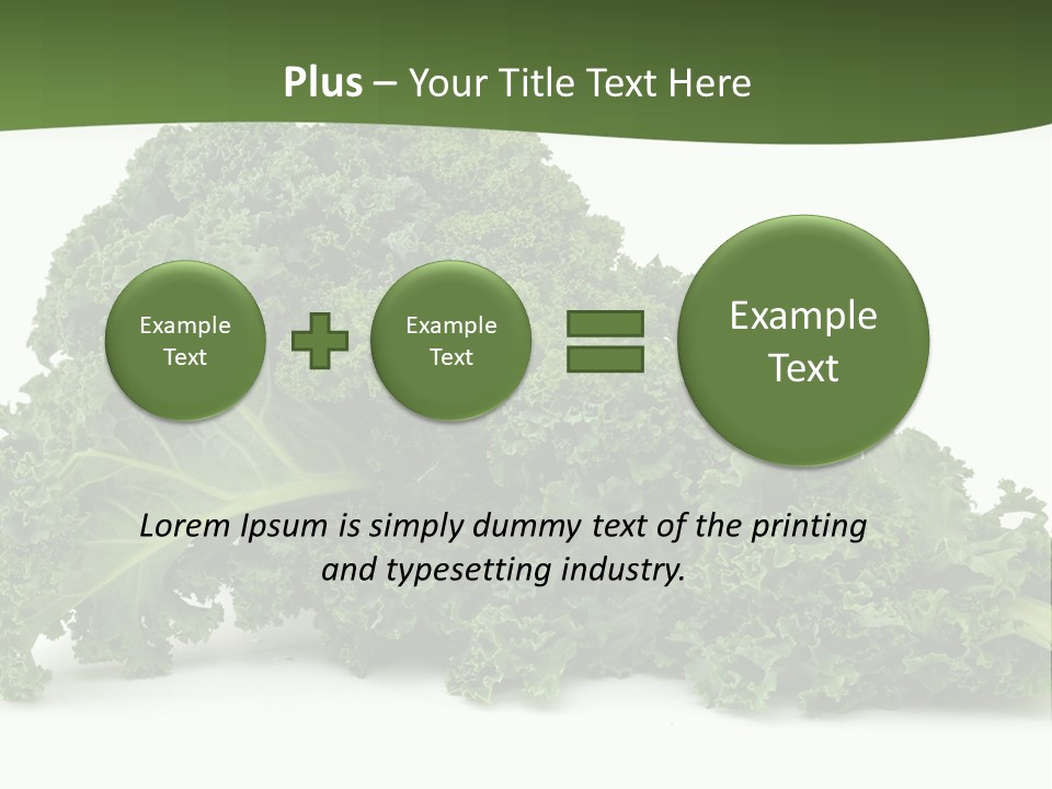 A Pile Of Green Leafy Vegetables On A White Background PowerPoint Template