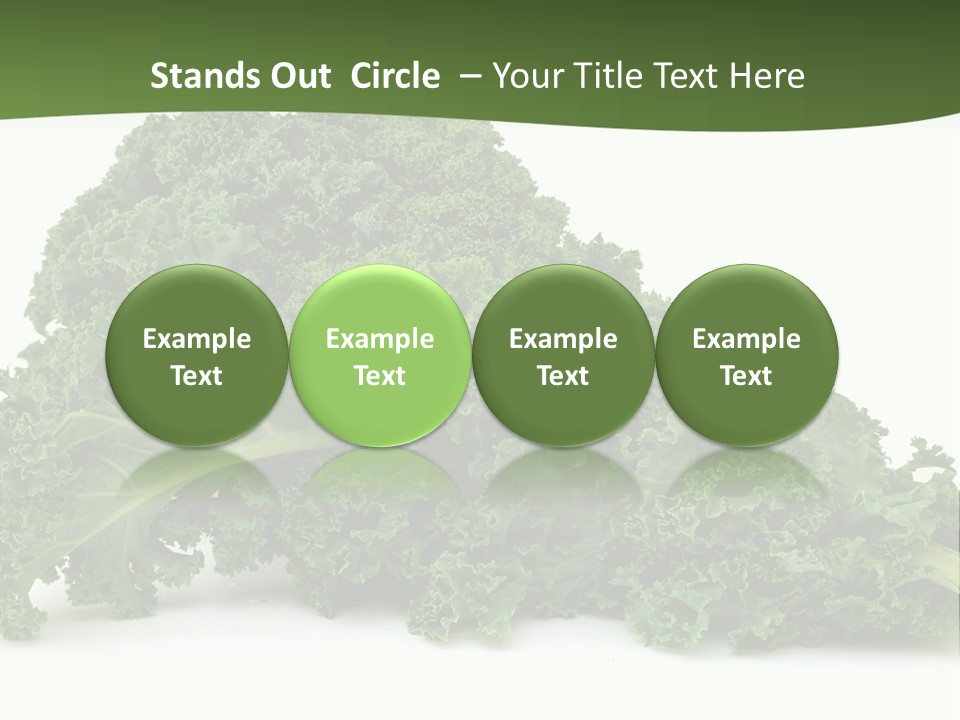 A Pile Of Green Leafy Vegetables On A White Background PowerPoint Template