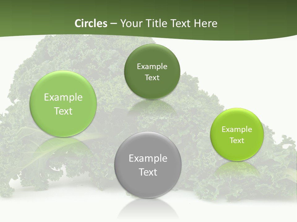 A Pile Of Green Leafy Vegetables On A White Background PowerPoint Template