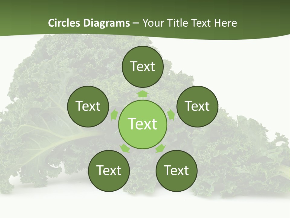 A Pile Of Green Leafy Vegetables On A White Background PowerPoint Template