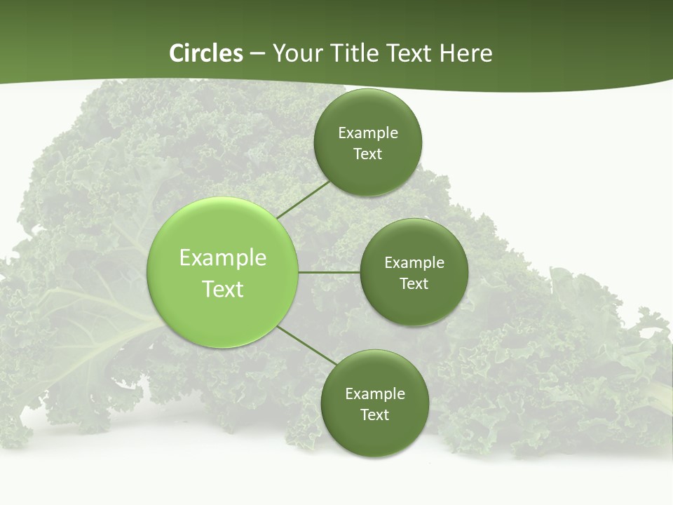 A Pile Of Green Leafy Vegetables On A White Background PowerPoint Template