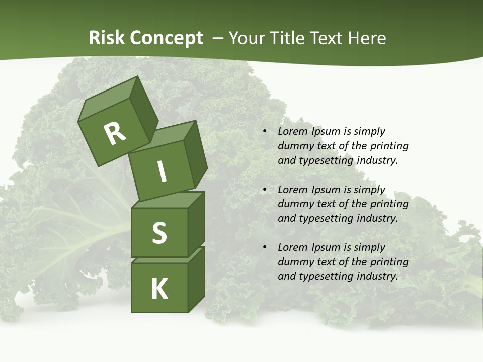 A Pile Of Green Leafy Vegetables On A White Background PowerPoint Template