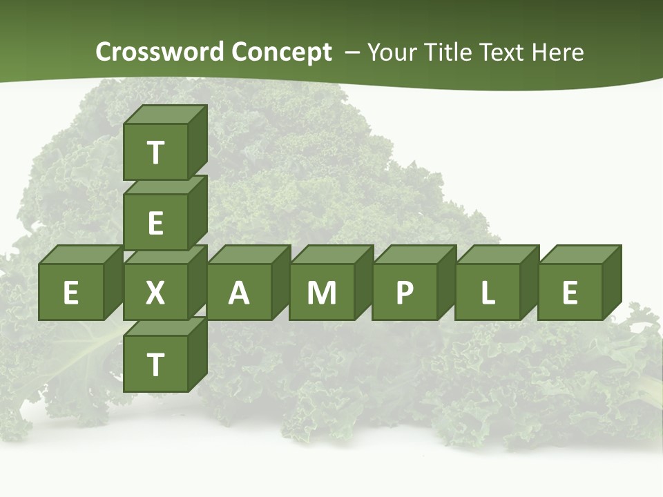 A Pile Of Green Leafy Vegetables On A White Background PowerPoint Template