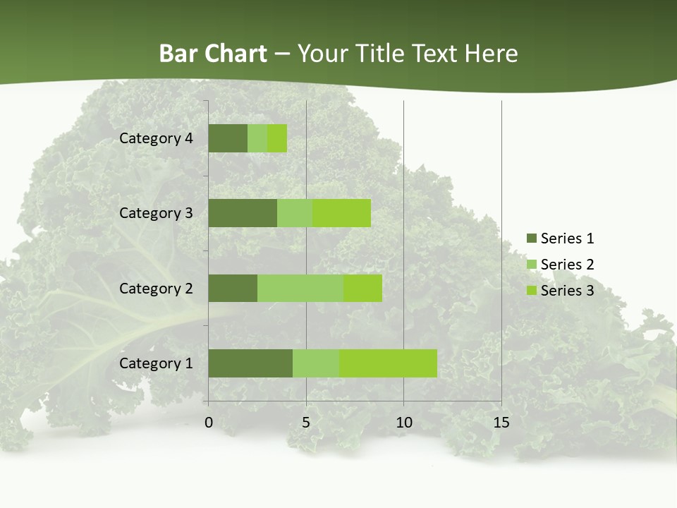 A Pile Of Green Leafy Vegetables On A White Background PowerPoint Template