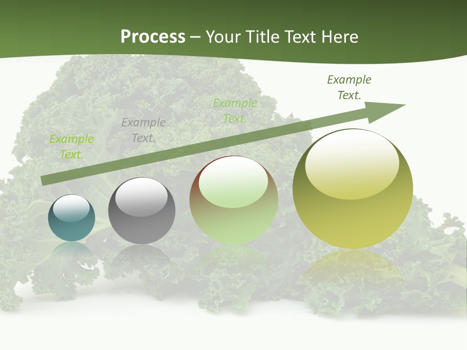 A Pile Of Green Leafy Vegetables On A White Background PowerPoint Template