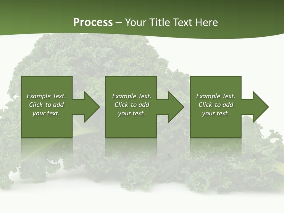 A Pile Of Green Leafy Vegetables On A White Background PowerPoint Template