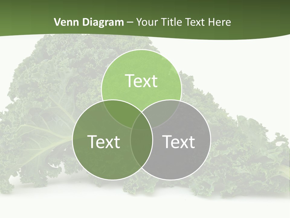 A Pile Of Green Leafy Vegetables On A White Background PowerPoint Template