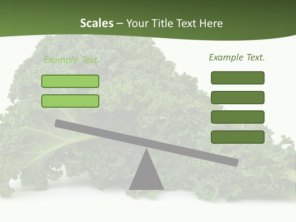 A Pile Of Green Leafy Vegetables On A White Background PowerPoint Template