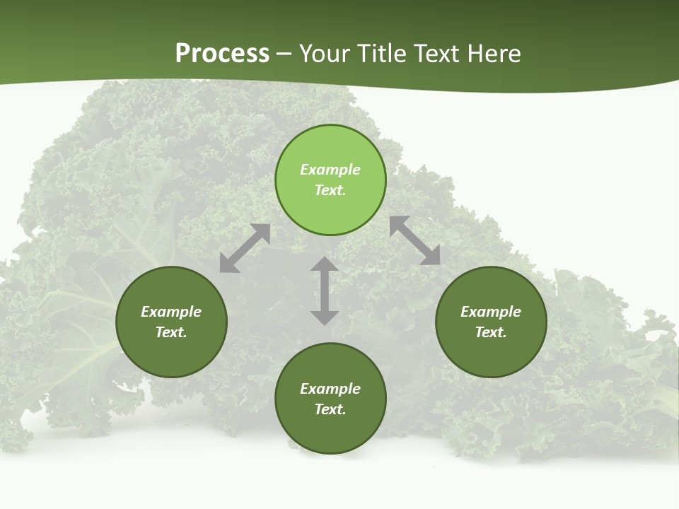 A Pile Of Green Leafy Vegetables On A White Background PowerPoint Template