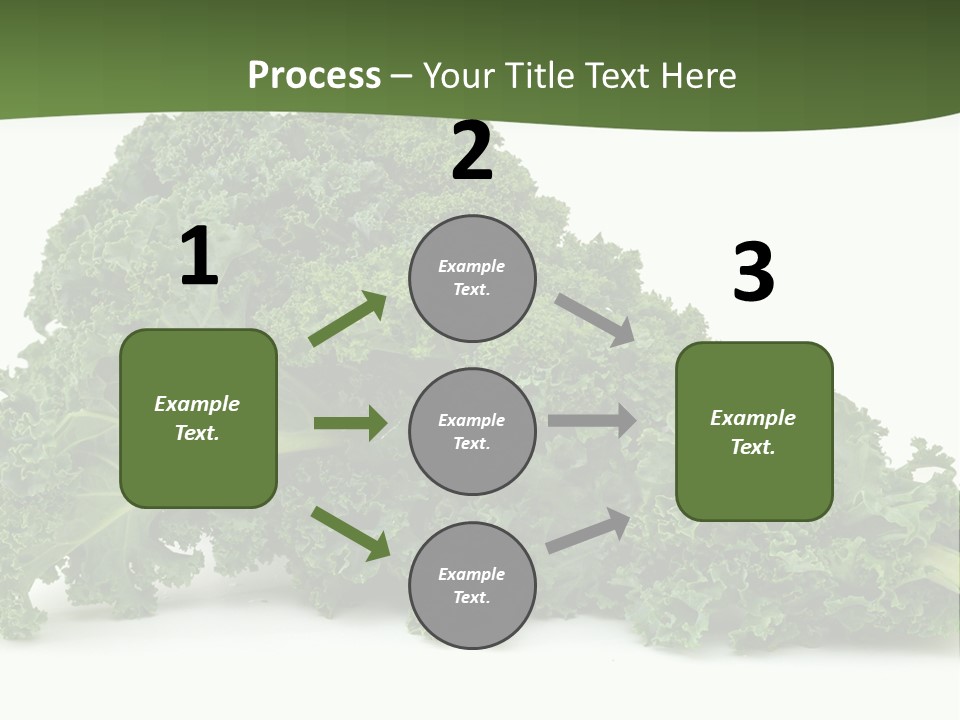 A Pile Of Green Leafy Vegetables On A White Background PowerPoint Template