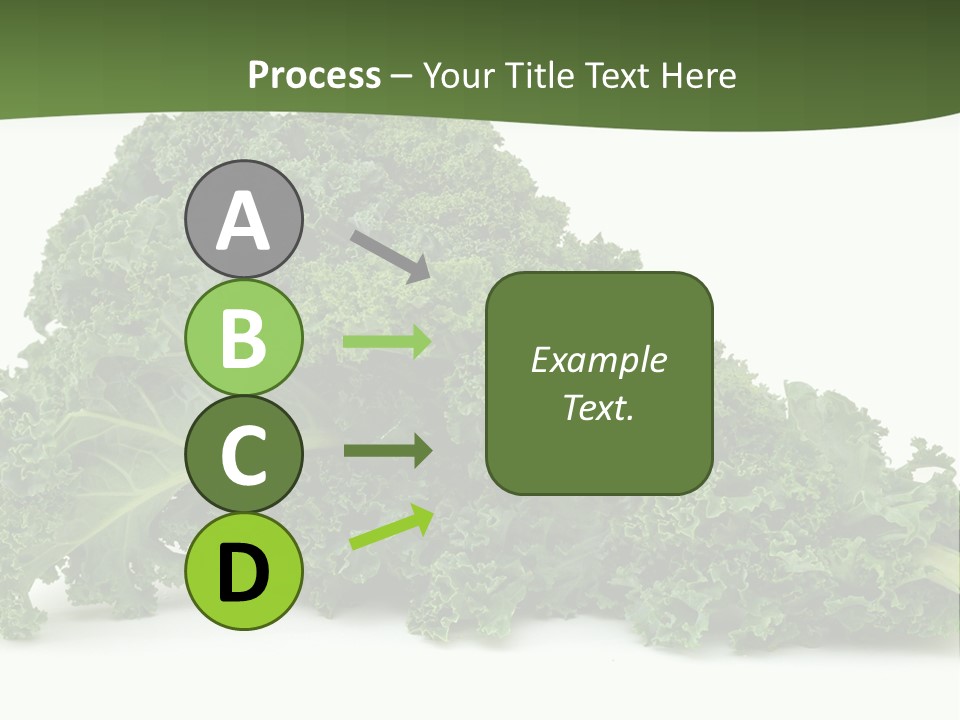 A Pile Of Green Leafy Vegetables On A White Background PowerPoint Template