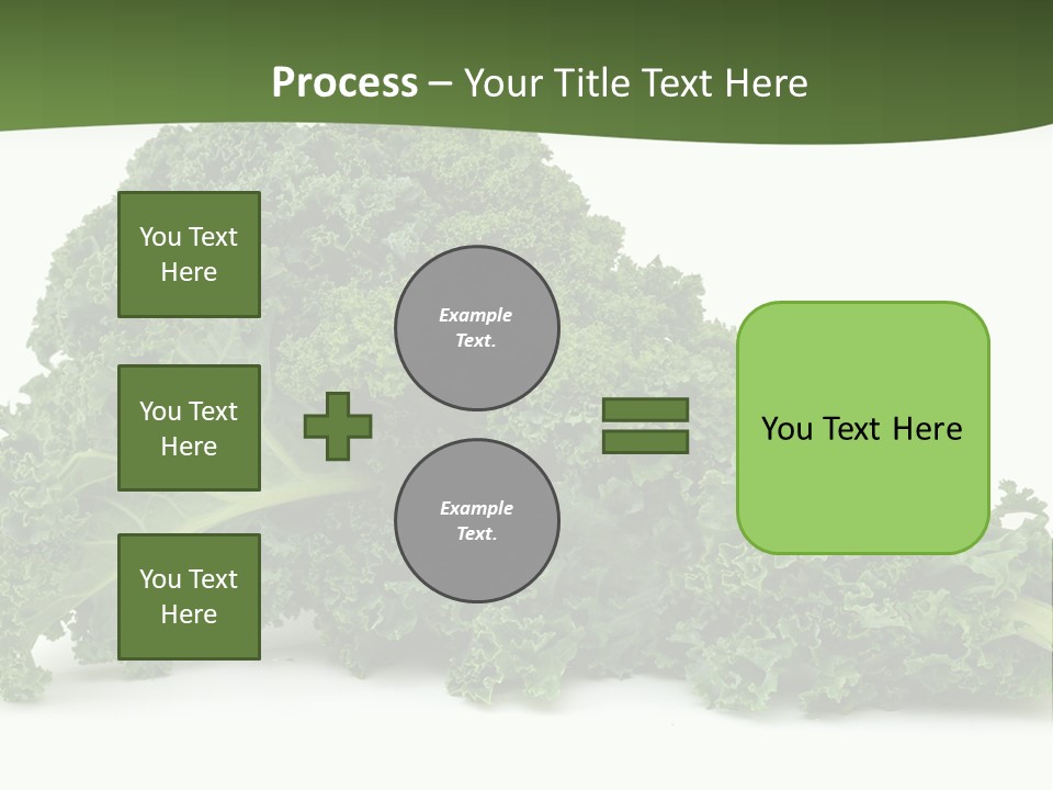 A Pile Of Green Leafy Vegetables On A White Background PowerPoint Template