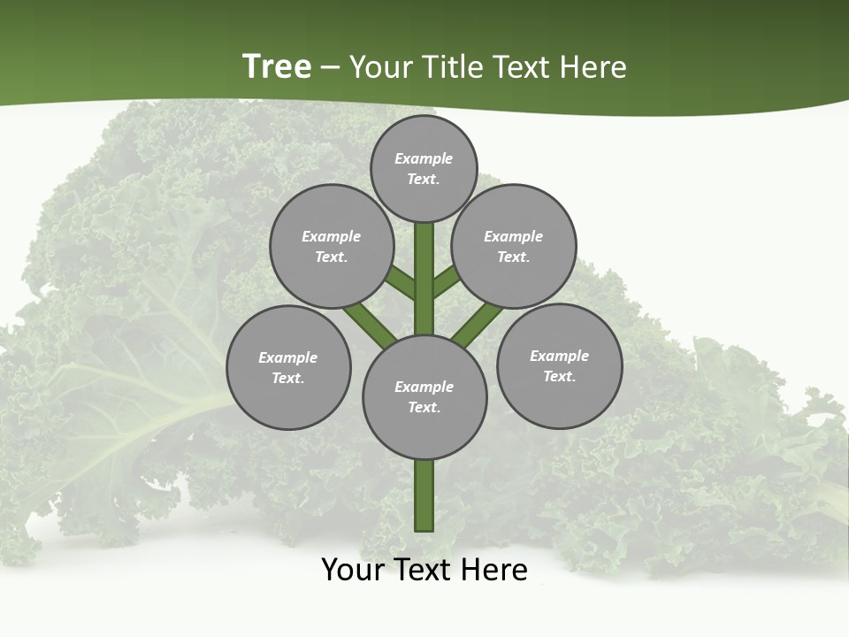 A Pile Of Green Leafy Vegetables On A White Background PowerPoint Template