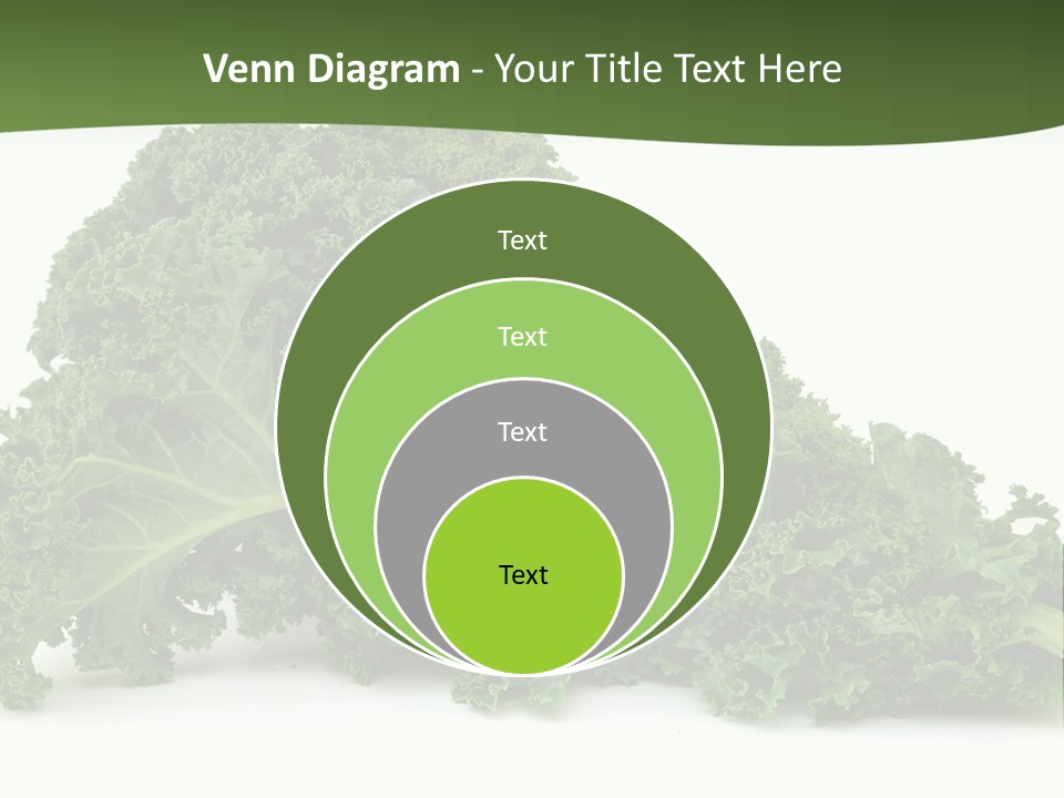 A Pile Of Green Leafy Vegetables On A White Background PowerPoint Template