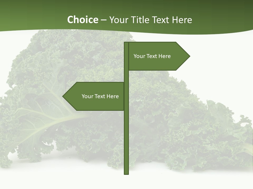 A Pile Of Green Leafy Vegetables On A White Background PowerPoint Template