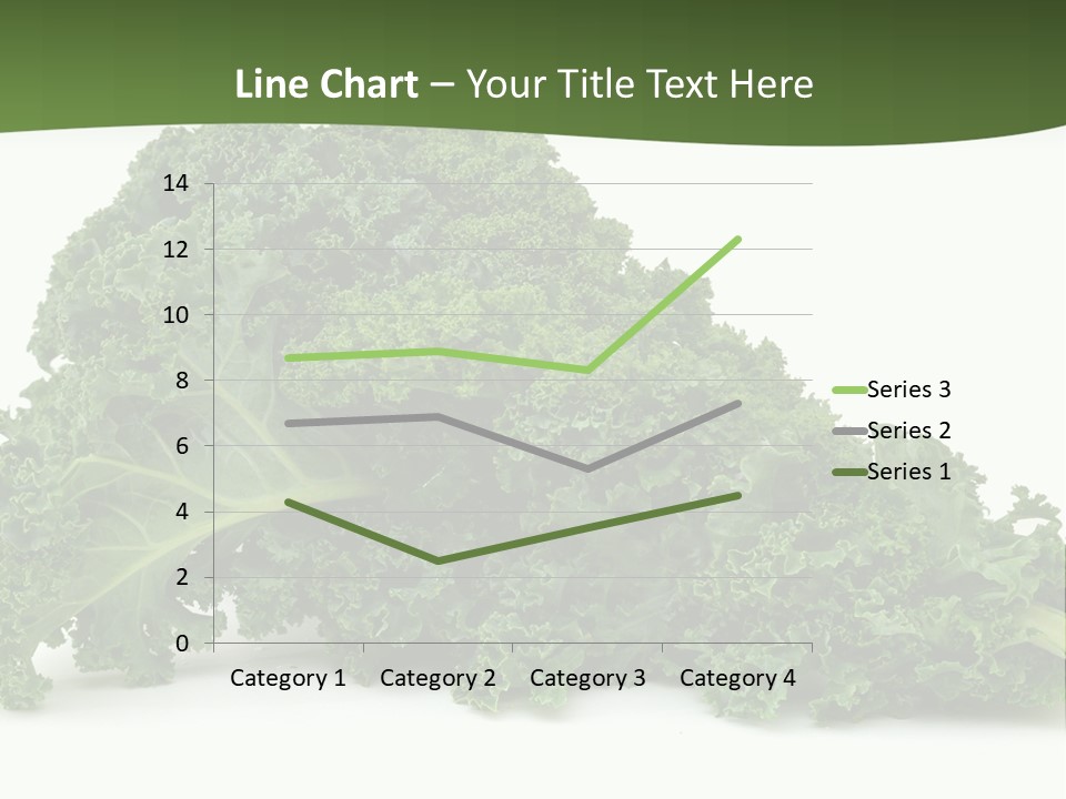 A Pile Of Green Leafy Vegetables On A White Background PowerPoint Template