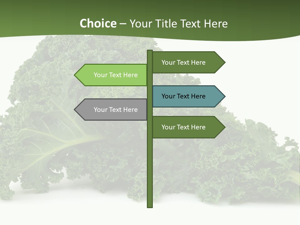 A Pile Of Green Leafy Vegetables On A White Background PowerPoint Template