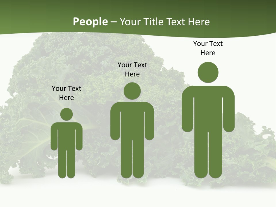 A Pile Of Green Leafy Vegetables On A White Background PowerPoint Template