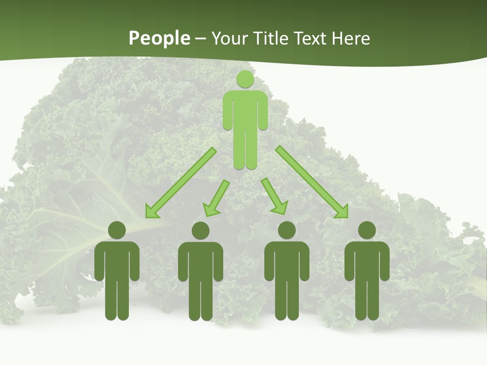 A Pile Of Green Leafy Vegetables On A White Background PowerPoint Template