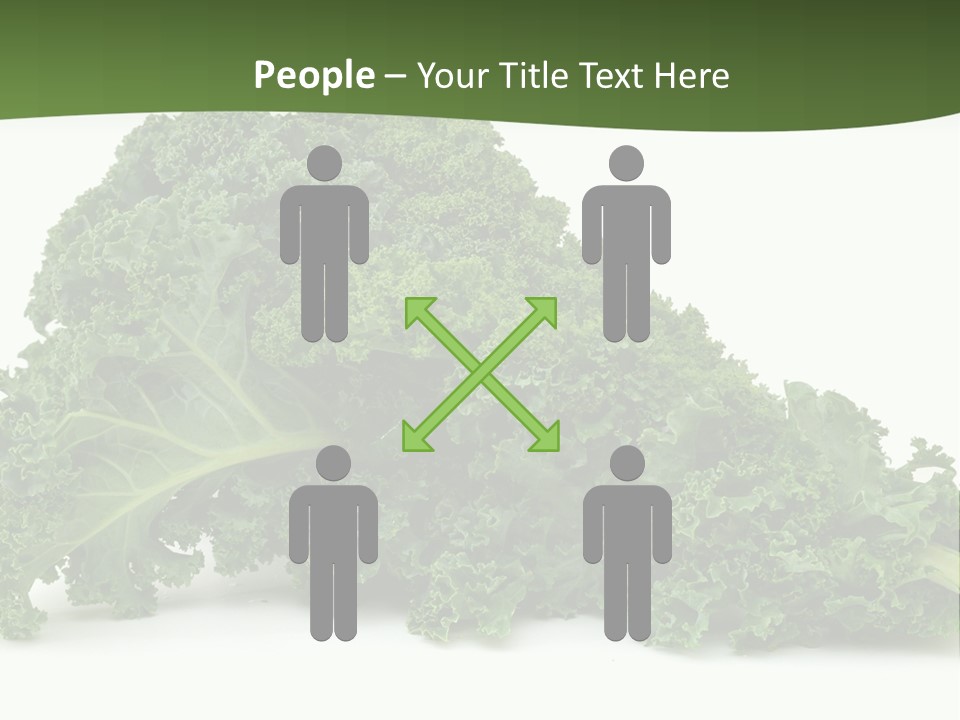A Pile Of Green Leafy Vegetables On A White Background PowerPoint Template