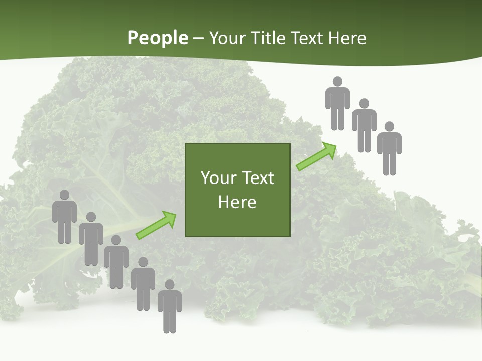 A Pile Of Green Leafy Vegetables On A White Background PowerPoint Template