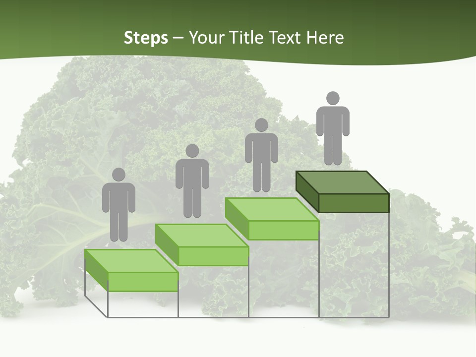 A Pile Of Green Leafy Vegetables On A White Background PowerPoint Template