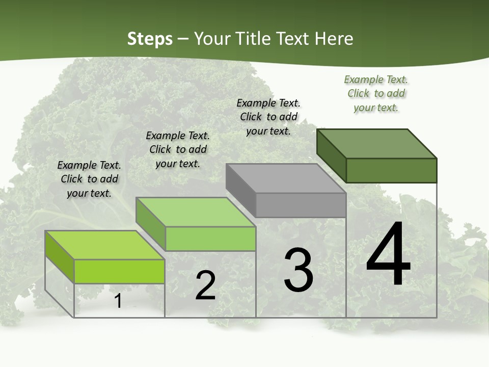 A Pile Of Green Leafy Vegetables On A White Background PowerPoint Template
