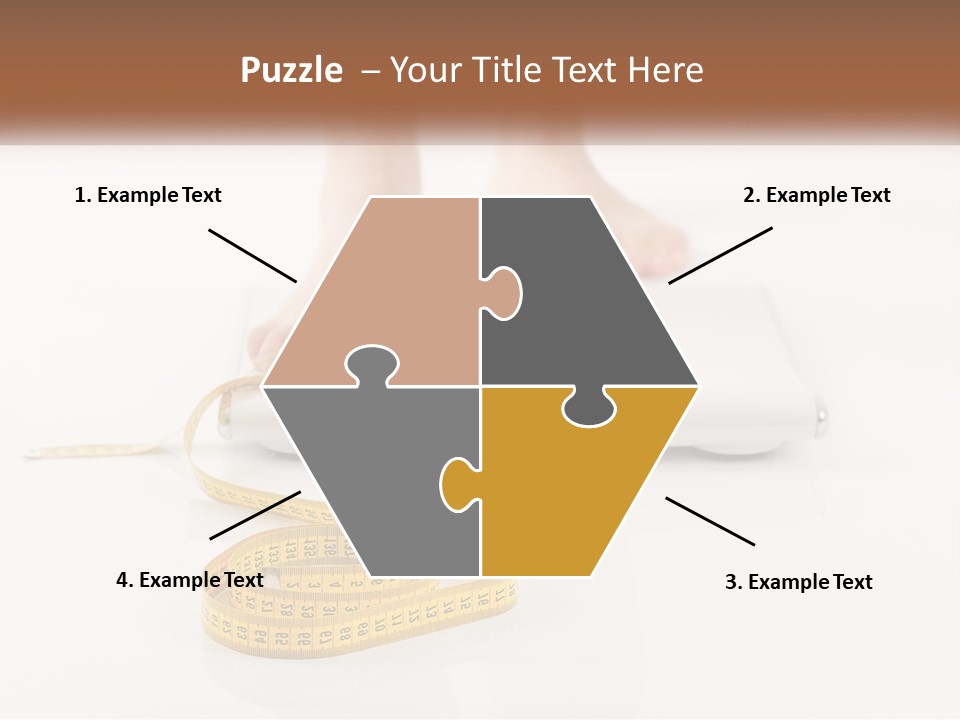 A Person Standing On A Scale With A Measuring Tape PowerPoint Template