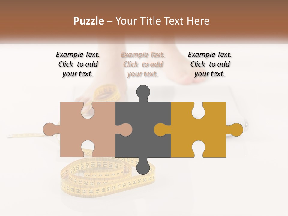 A Person Standing On A Scale With A Measuring Tape PowerPoint Template