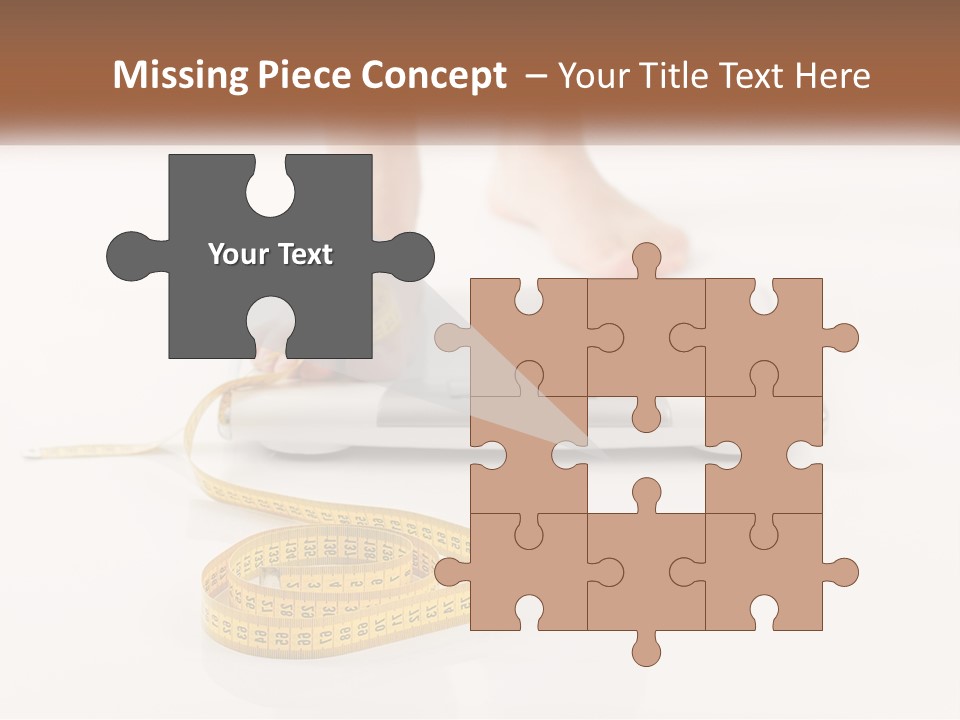 A Person Standing On A Scale With A Measuring Tape PowerPoint Template