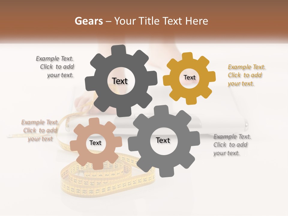 A Person Standing On A Scale With A Measuring Tape PowerPoint Template