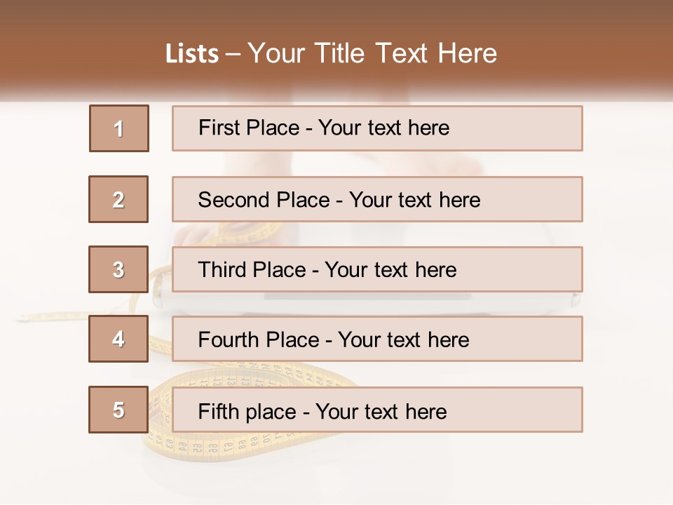 A Person Standing On A Scale With A Measuring Tape PowerPoint Template
