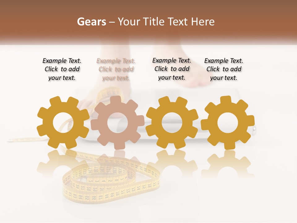 A Person Standing On A Scale With A Measuring Tape PowerPoint Template