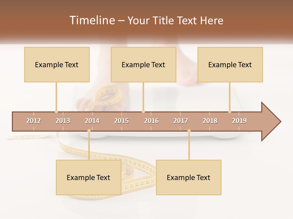 A Person Standing On A Scale With A Measuring Tape PowerPoint Template