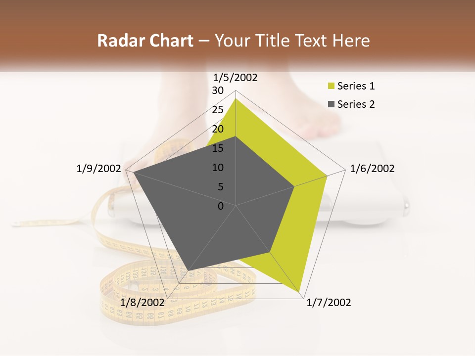 A Person Standing On A Scale With A Measuring Tape PowerPoint Template