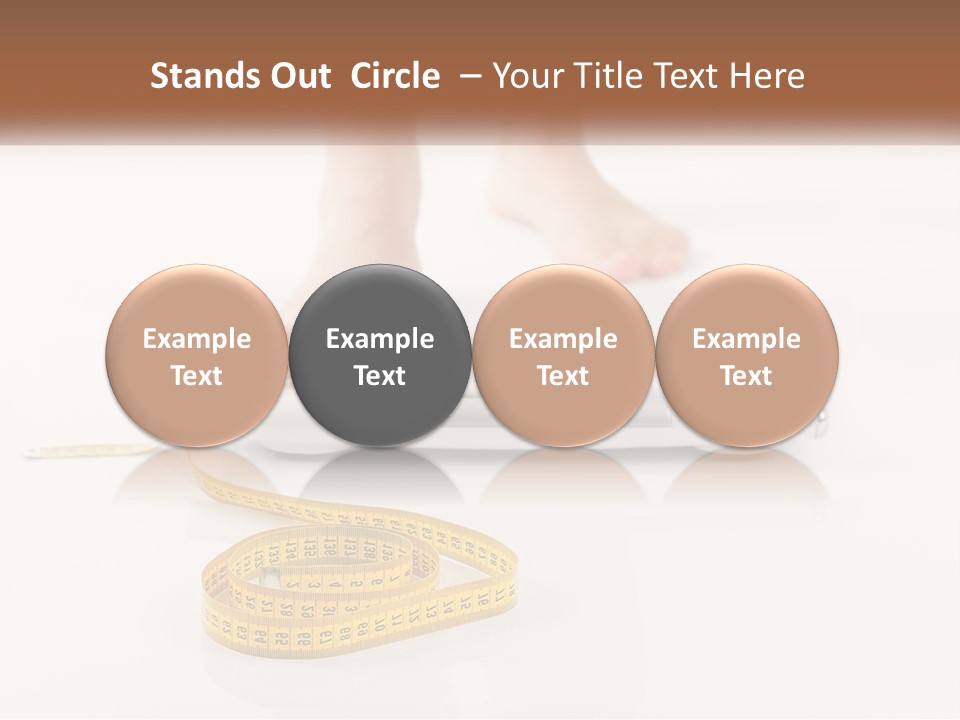 A Person Standing On A Scale With A Measuring Tape PowerPoint Template