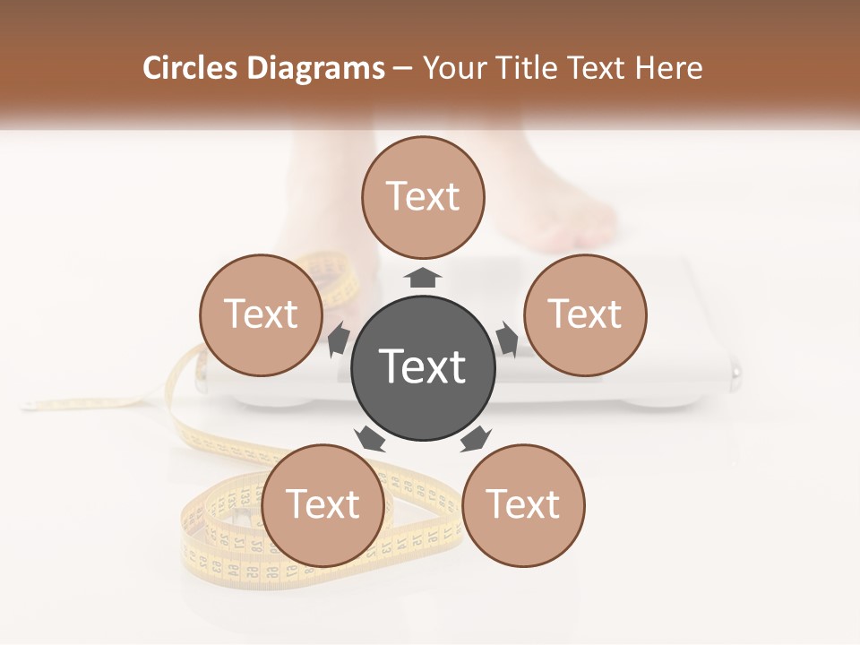 A Person Standing On A Scale With A Measuring Tape PowerPoint Template