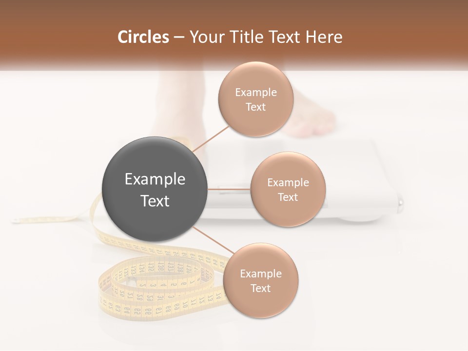 A Person Standing On A Scale With A Measuring Tape PowerPoint Template