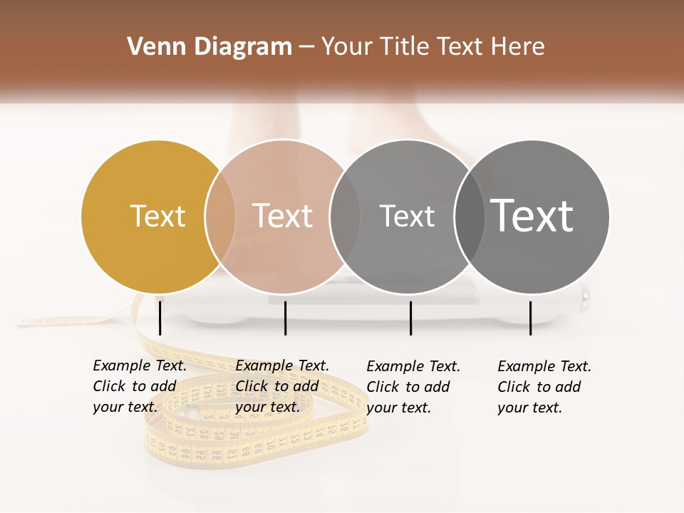 A Person Standing On A Scale With A Measuring Tape PowerPoint Template