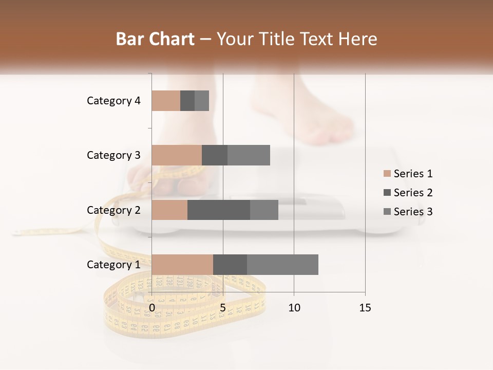 A Person Standing On A Scale With A Measuring Tape PowerPoint Template