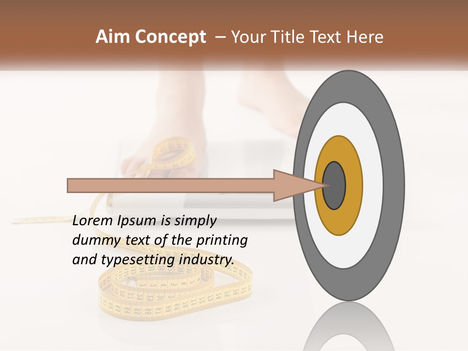 A Person Standing On A Scale With A Measuring Tape PowerPoint Template