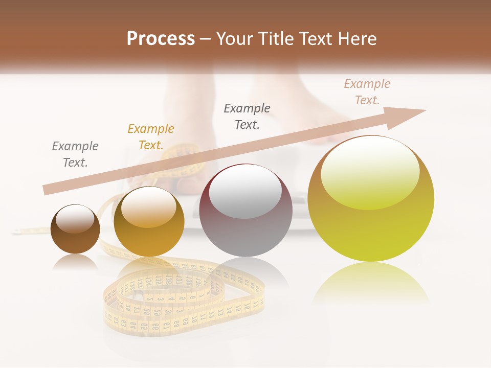 A Person Standing On A Scale With A Measuring Tape PowerPoint Template