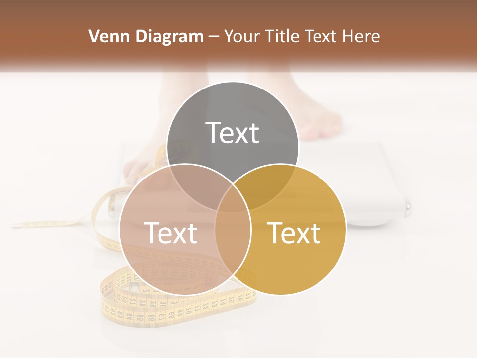 A Person Standing On A Scale With A Measuring Tape PowerPoint Template