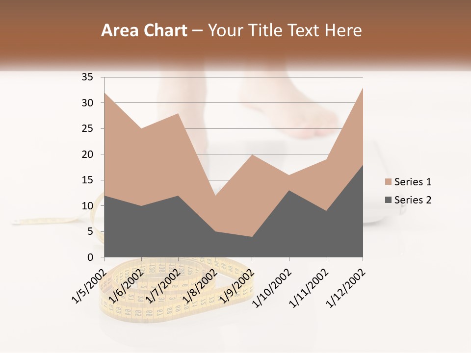 A Person Standing On A Scale With A Measuring Tape PowerPoint Template