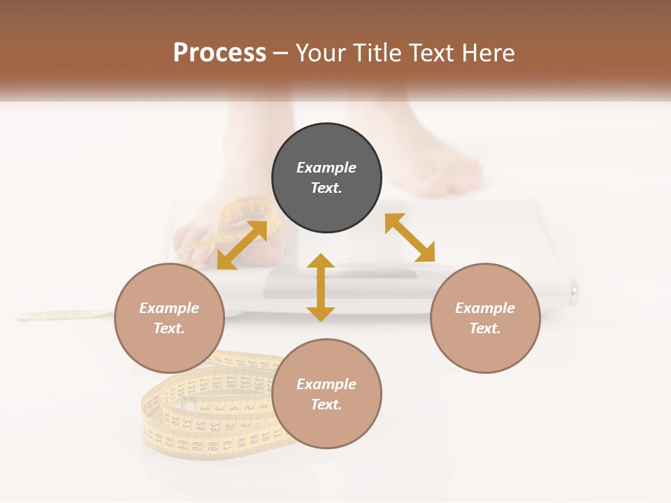 A Person Standing On A Scale With A Measuring Tape PowerPoint Template