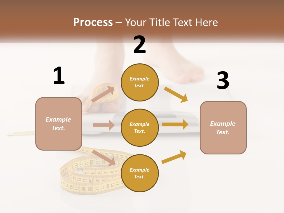 A Person Standing On A Scale With A Measuring Tape PowerPoint Template