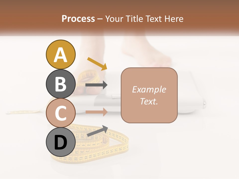 A Person Standing On A Scale With A Measuring Tape PowerPoint Template