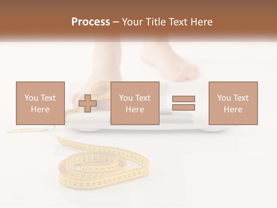 A Person Standing On A Scale With A Measuring Tape PowerPoint Template