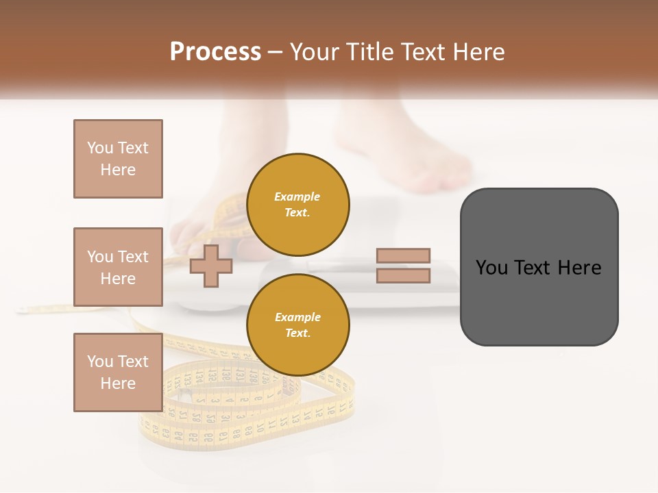 A Person Standing On A Scale With A Measuring Tape PowerPoint Template